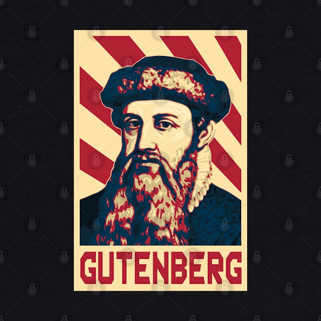 Johannes Gutenberg Retro by Nerd_art